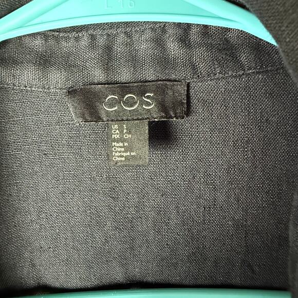 COS Black Oversized Relaxed Linen Dress - Picture 8 of 11